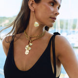 Pendientes largos Agatha París Calma Baño Oro 18K | 02380798-157-TU