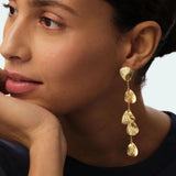 Pendientes Largos AGATHA París Calma Baño Oro 18K | 02380799-157-TU