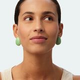 Pendientes Largos AGATHA París Calma Verde Dorado | 02380802-658-TU
