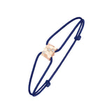 Pulsera Bee de Chaumet Oro Rosa Diamantes Cordón Azul | 085785