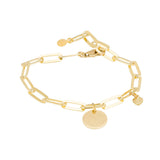 Pulsera Chapa Marina García Plata Bañada en Oro | 90690UD
