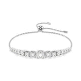 Pulsera Degradado Tallas Redondas Swarovski Matrix Baño Rodio Circonitas | 5690677