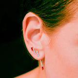 Pendientes Bande Gold&Roses I am Red Oro Rosa 18K Diamantes Rubíes | GR-492.3RB