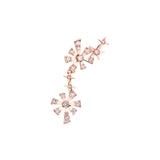 Pendiente Individual Drop Gold&Roses Luzia Oro Rosa 18K Diamantes | GR-479.3