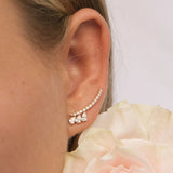 Pendiente Individual Crawler Trío Gold&Roses Saudade Oro Rosa 18K Diamantes | GR-421.3-1/2