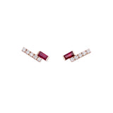 Pendientes Bande Gold&Roses I am Red Oro Rosa 18K Diamantes Rubíes | GR-492.3RB