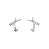 Pendientes Cruzados Gold&Roses Jardín de Aire Oro Blanco 18K Diamantes | GR-475.1