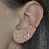 Pendientes Line Gold&Roses Skyline Oro Rosa 18K Diamantes | GR-162.3