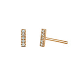 Pendientes Line Gold&Roses Skyline Oro Rosa 18K Diamantes | GR-162.3