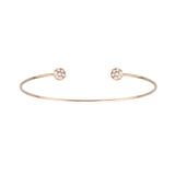 Pulsera Rígida Gold&Roses Rosetones Pavés Oro Rosa y Diamantes | GR-141.3