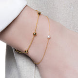 Pulsera Gold&Roses Sunrise Drop oro amarillo y perlas | GR-083
