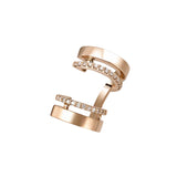 Earcuff Doble Gold&Roses Doble Al di Là Oro Rosa Diamantes | GR-411.3