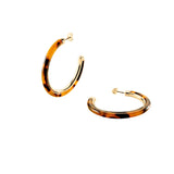 Pendientes Aro Abierto AGATHA París Resina Carey Dorado | 2380117-173-TU