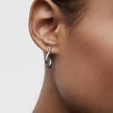 Pendientes de Aro Air Mini PDPAOLA Plata con Baño de Rodio | AR02-F52-U