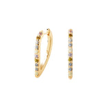Pendientes de Aro Gloss Multicolor PDPAOLA Plata con Baño de Oro 18K | AR01-G26-U