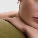 Pendientes  de Aro Gloss PDPAOLA Plata con Baño de Rodio y Circonitas Blancas | AR02-G27-U