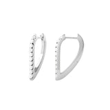 Pendientes  de Aro Gloss PDPAOLA Plata con Baño de Rodio y Circonitas Blancas | AR02-G27-U