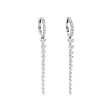 Pendientes Largos Rivière con Aro de Diamantes