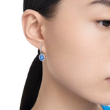 Pendientes Constella SWAROVSKI Talla Ovalada Azul con Baño de Rodio | 5671817