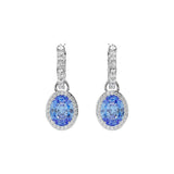 Pendientes Constella SWAROVSKI Talla Ovalada Azul con Baño de Rodio | 5671817