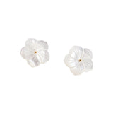 Pendientes Cortos AGATHA París Tiare Nácar Blanco Con Dorado | 02380733-094-TU