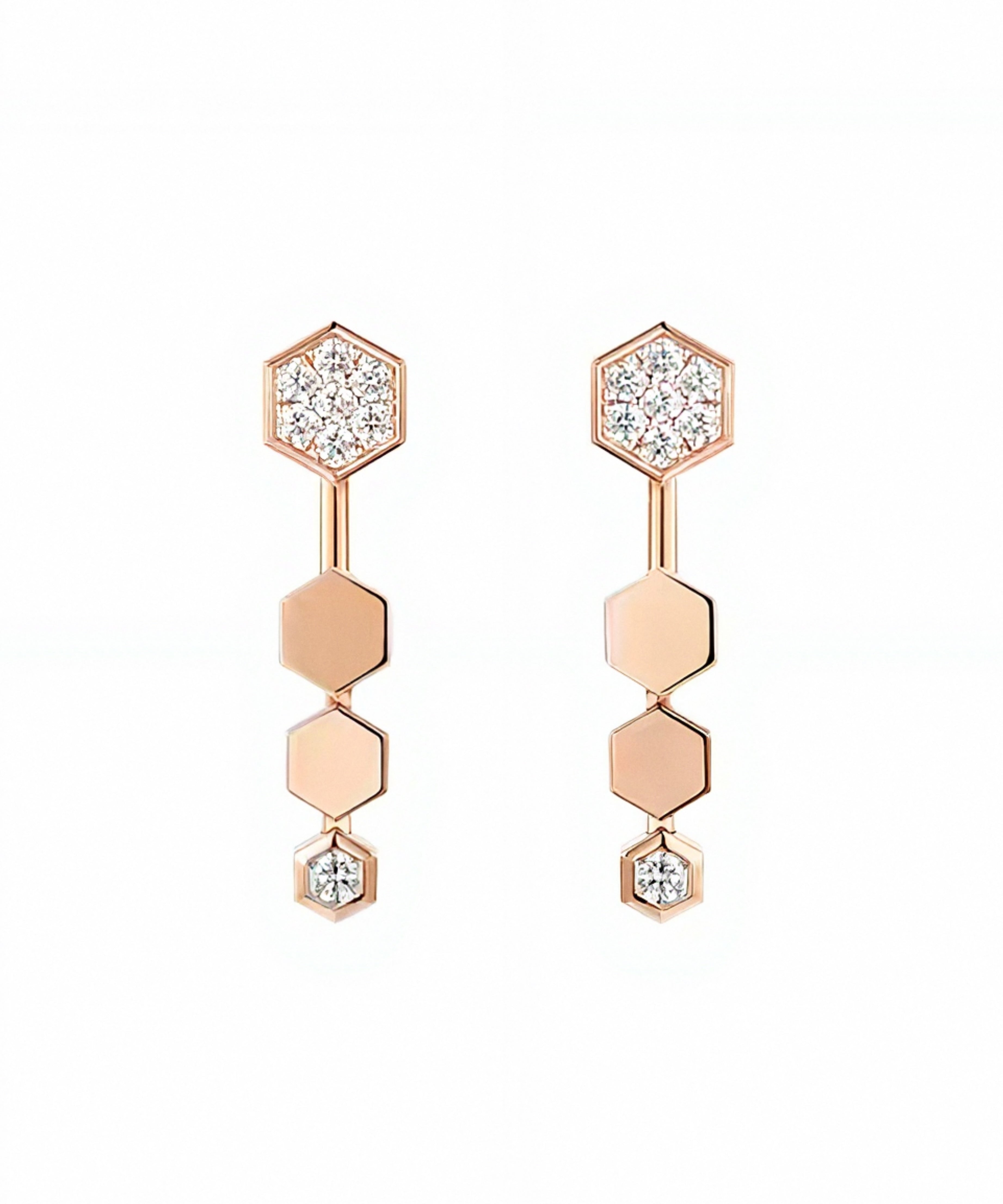 Pendientes Bee de Chaumet Oro Rosa 18K y Diamantes | 085202