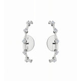 Pendientes tipo ear cuff de Diamantes y Oro Blanco
