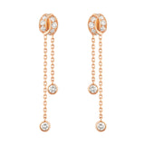 Pendientes Largos Chaumet Liens Séduction Oro Amarillo 18K y Diamantes | 080048