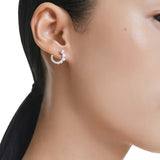 Pendientes Matrix SWAROVSKI Perla de Cristal Blanco con Baño de Rodio | 5692260