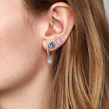 Pendientes de Botón PANDORA Brillante Copo de Nieve - 299239C01