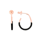 Pendientes de Aro PESAVENTO Polvere di Sogni Negro Plata Baño Oro Rosa | WPLVO2265