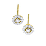 Pendientes Roseta LECARRÉ Oro Bicolor con Diamantes | GB235OA.00