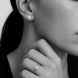 Pendientes Roseta LECARRÉ Oro Bicolor con Diamantes | GB235OA.00