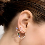 Pendientes Sasa M Gold&Roses Oro Rosa 18K Diamantes Tanzanitas | GR-524.3T
