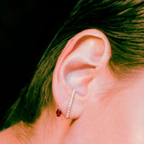 Pendientes Satélite D Gold&Roses I Am Red Oro Rosa 18K Diamantes Rubelitas | GR-496.3RL