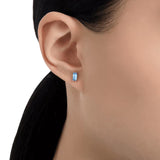 Pendientes Stilla SWAROVSKI Bicolor Azul con Baño de Rodio | 5639132
