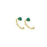 Earcuffs LeCarré Oro Amarillo y Esmeraldas