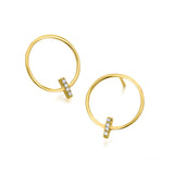 Pendientes LeCarré Circulares Oro y Diamantes