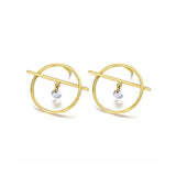 Pendientes LeCarré Circulo con Barra Topacios