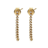 Pendientes Largos Rivière Diamantes y Oro Amarillo