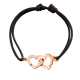 Pulsera de Cordón Double Cœurs Dinh Van Oro Rosa 18K R9 | 345105