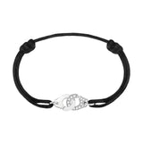 Pulsera de Cordón Dinh Van Menottes Oro Blanco 18K Pavé | 341222