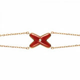 Pulsera Chaumet Jeux de Liens Oro Rosa 18K Diamante y Cornalina | 085123