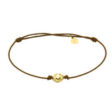 Pulsera LECARRÉ Pepita Oro Macramé Chocolate | GC056OA.CH