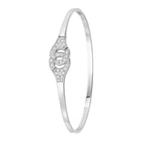 Pulsera Menottes Dinh Van Oro Blanco 18K Flex R10 Diamantes Pavé | 368212