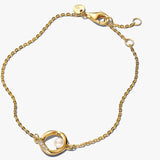 Pulsera Círculo PANDORA Forma Orgánica en Pavé y Perla - 563830C01-18