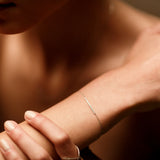 Pulsera LeCarré Barra Oro Blanco y Diamantes