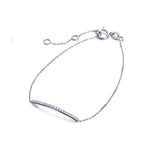 Pulsera LeCarré Barra Oro Blanco y Diamantes