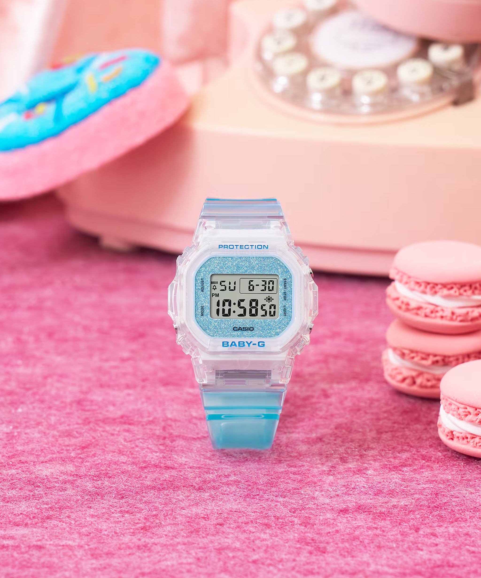 Casio Baby-G Digital Azul Resina Transparente 37,9 mm | BGD-565GC-2