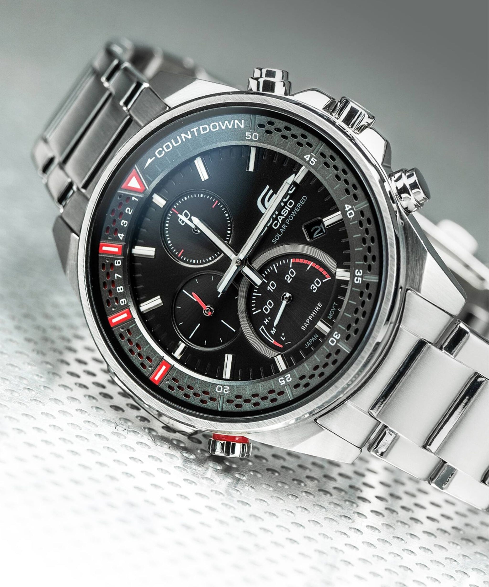Casio Edifice Cronógrafo Solar Negro Acero 45,3 mm | EFS-S590D-1AV